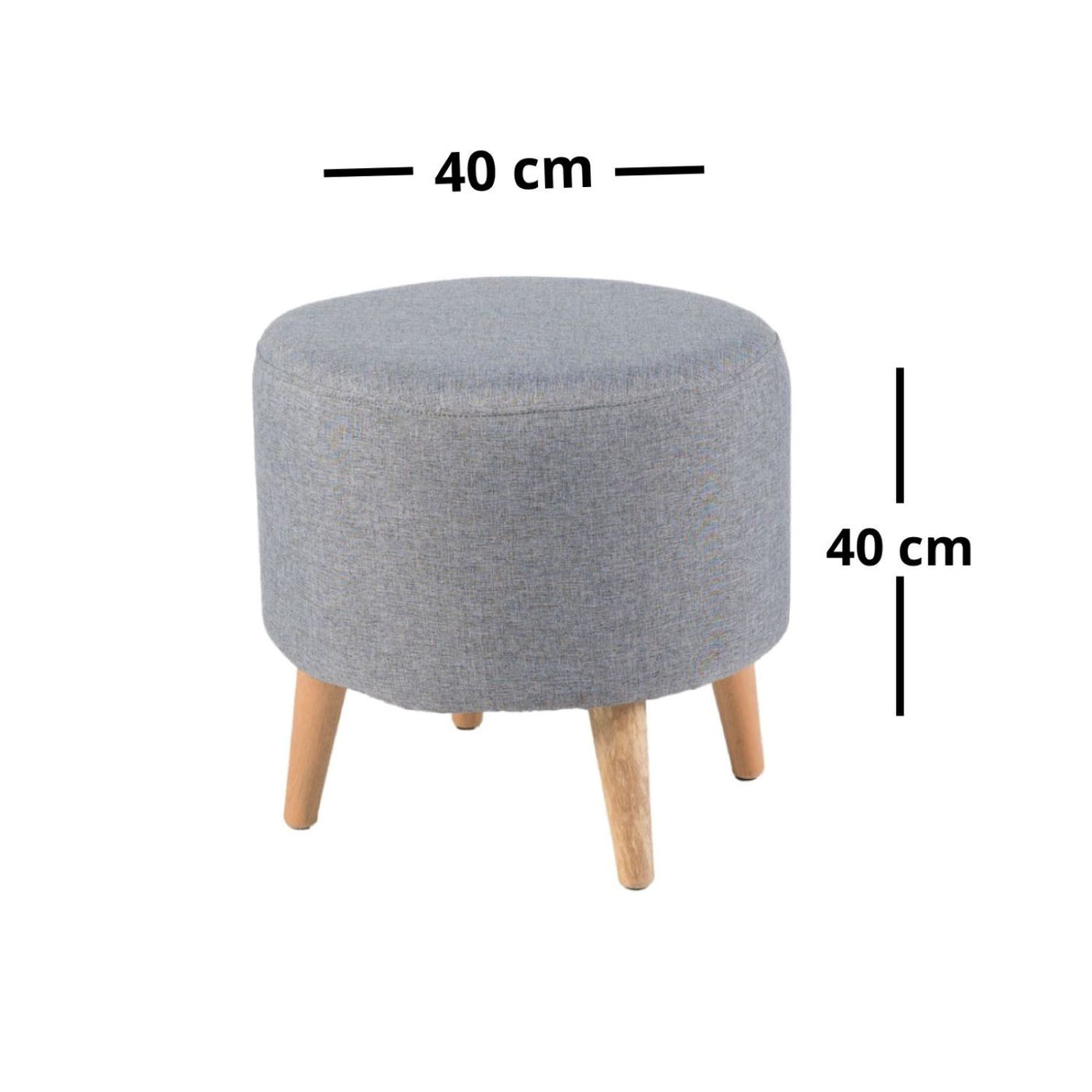 Puff Gris Memphis 40x39cm De Un Puesto sin Apoya Brazos - Sillas | Bylmo