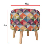 Puff Colors Multicolor 40x40cm de Un Puesto Redondo con Tapizado Liso - Sillas | Bylmo