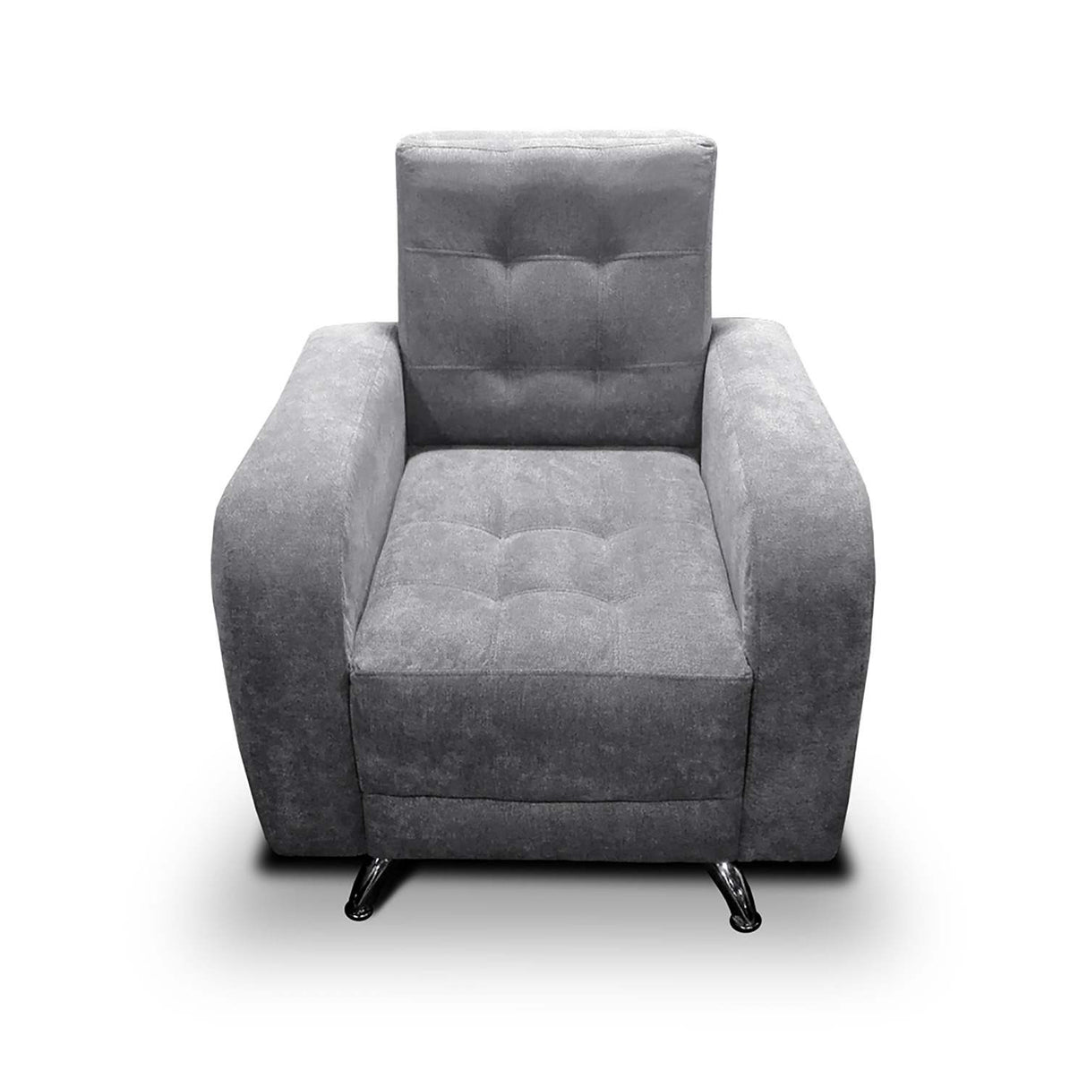 Poltrona Azalea Gris 80 cm de Tela sin Cojines Decorativos
