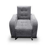 Poltrona Azalea Gris 80 cm de Tela sin Cojines Decorativos