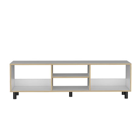 Rack de TV Tunez Blanco 160x47.5cm Para TV Hasta 70 Pulgadas sin Cajones y con Patas