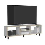 Rack de TV Tunez Blanco 160x47.5cm Para TV Hasta 70 Pulgadas sin Cajones y con Patas