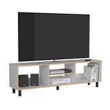 Rack de TV Tunez Blanco 160x47.5cm Para TV Hasta 70 Pulgadas sin Cajones y con Patas - Muebles para TV | Bylmo