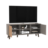 Rack de TV Funes Taupe 150x60cm para TV Hasta 65" Pulgadas con Seis Compartimientos - Muebles de TV | Bylmo