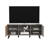 Rack de TV Funes Taupe 150x60cm para TV Hasta 65" Pulgadas con Seis Compartimientos - Muebles de TV | Bylmo