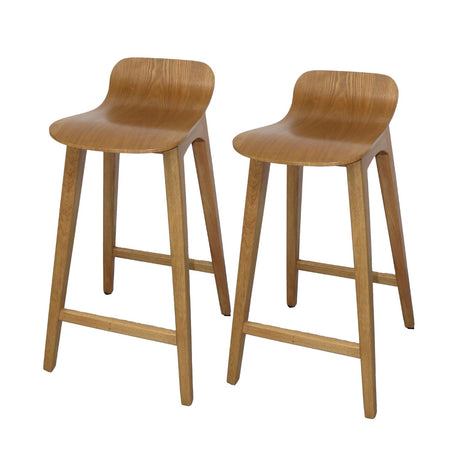 Set x 2 Sillas Bar Madrid Madera 43x70cm Asiento Cuadrado con Espaldar - Sillas y Butacos | Bylmo