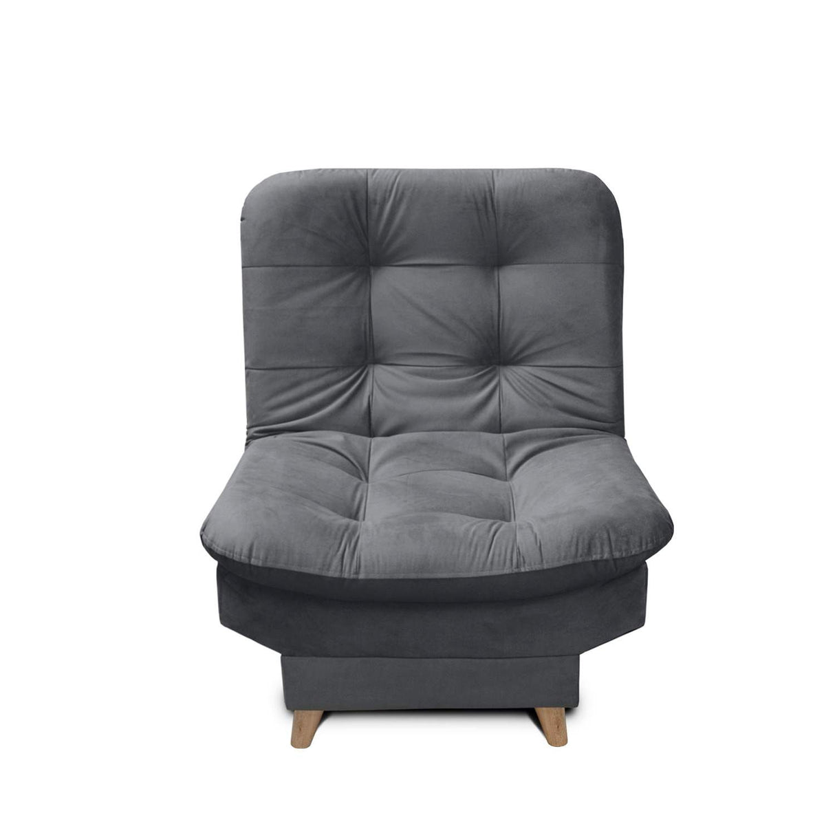 Sala Clic Clac Fendik Rojo 210 cm con Sofá de 3 Puestos, 2 Poltronas Reclinables Grises y Cojines Decorativos