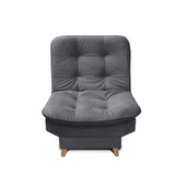 Sala Clic Clac Fendik Rojo 210 cm con Sofá de 3 Puestos, 2 Poltronas Reclinables Grises y Cojines Decorativos