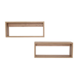 Set de 2 Repisas Rovere 50x20cm Rectangular con Dos Entrepaños - Repisas y Percheros | Bylmo
