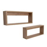 Set de 2 Repisas Rovere 50x20cm Rectangular con Dos Entrepaños - Repisas y Percheros | Bylmo