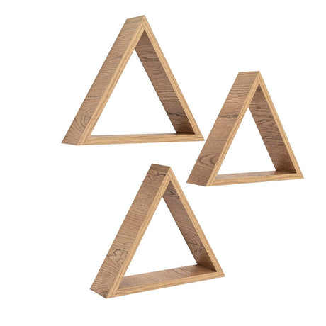 Set de 3 Repisas Rovere 30x30cm Triangular con Un Entrepaño - Repisas y Percheros | Bylmo