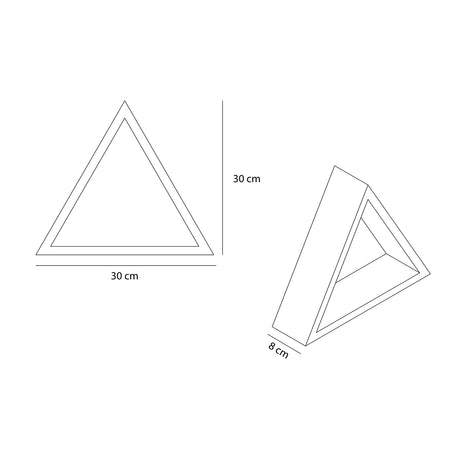 Set de 3 Repisas Rovere 30x30cm Triangular con Un Entrepaño - Repisas y Percheros | Bylmo