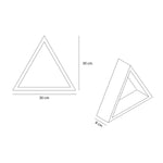Set de 3 Repisas Angular Rovere 30 cm Triangulares