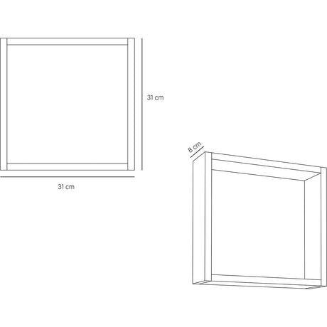 Set de 4 Repisas Zeus Rovere 46x26cm Rectangular con Un Entrepaño - Repisas y Percheros | Bylmo