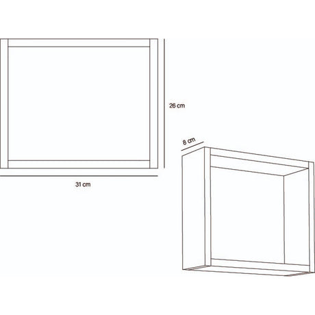 Set de 4 Repisas Zeus Rovere 46x26cm Rectangular con Un Entrepaño - Repisas y Percheros | Bylmo