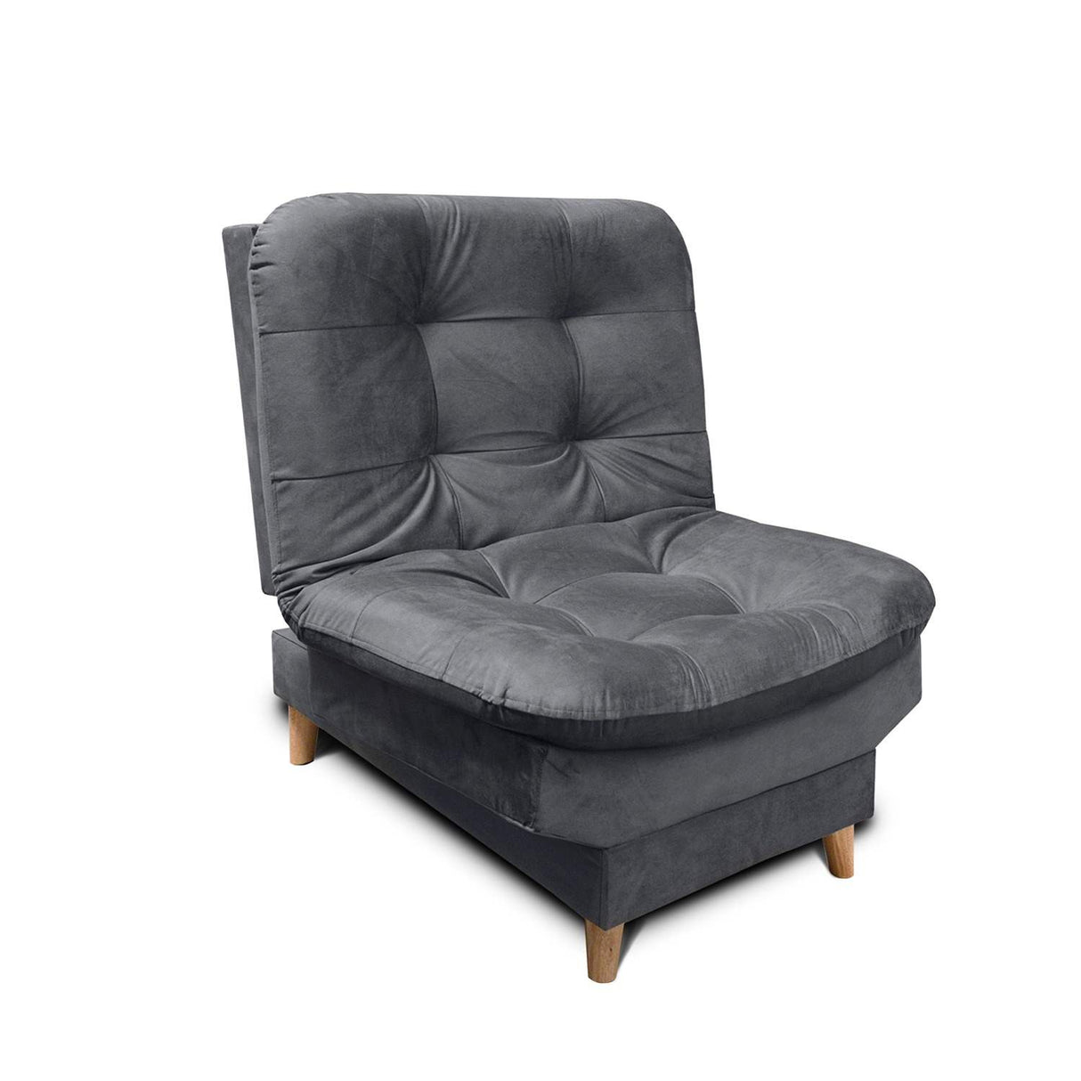 Silla Poltrona fendik Gris 80x90cm De Un Puesto Reclinable con Apoya Brazos