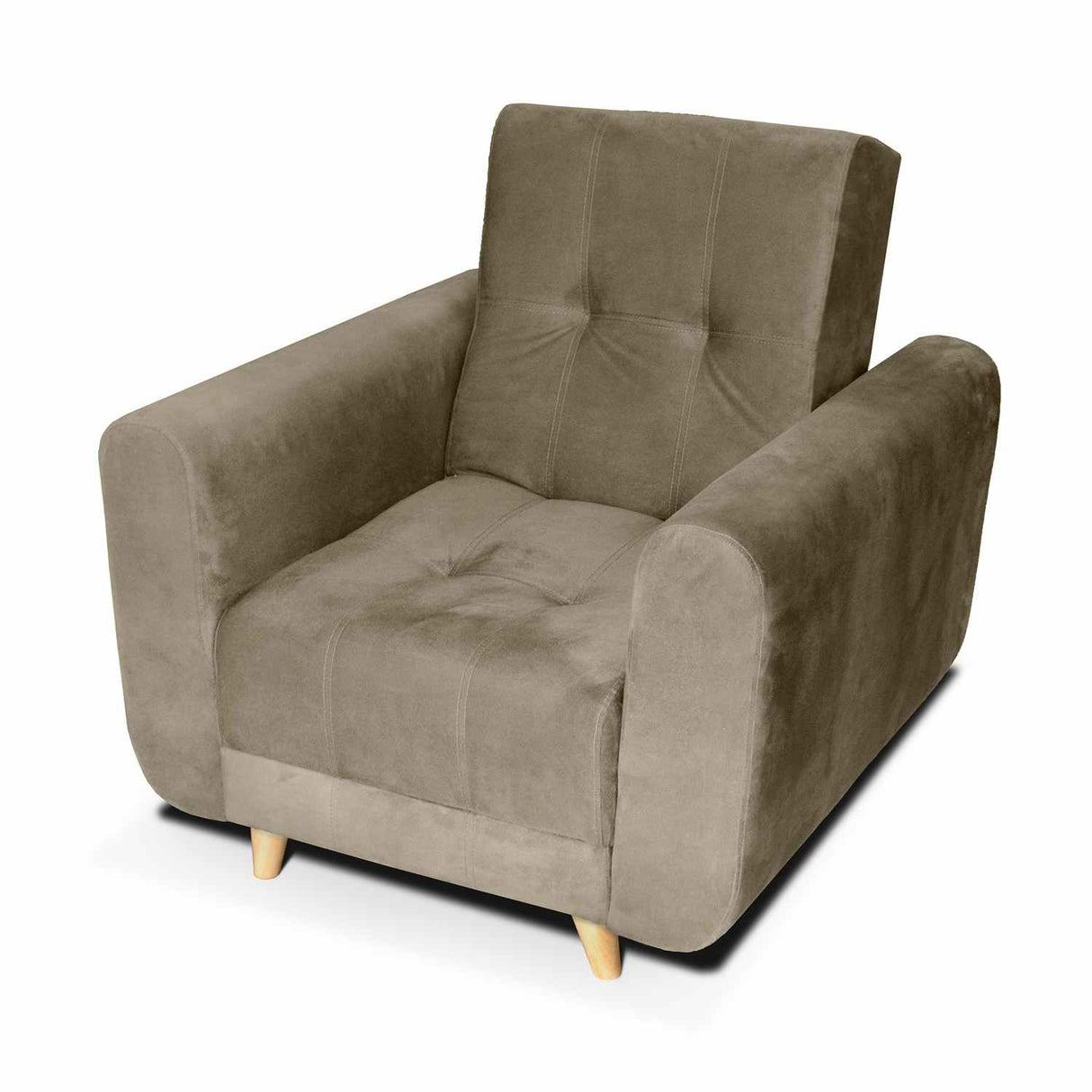 Silla Poltrona Archer Camel 85x90cm De Un Puesto Reclinable con Apoya Brazos