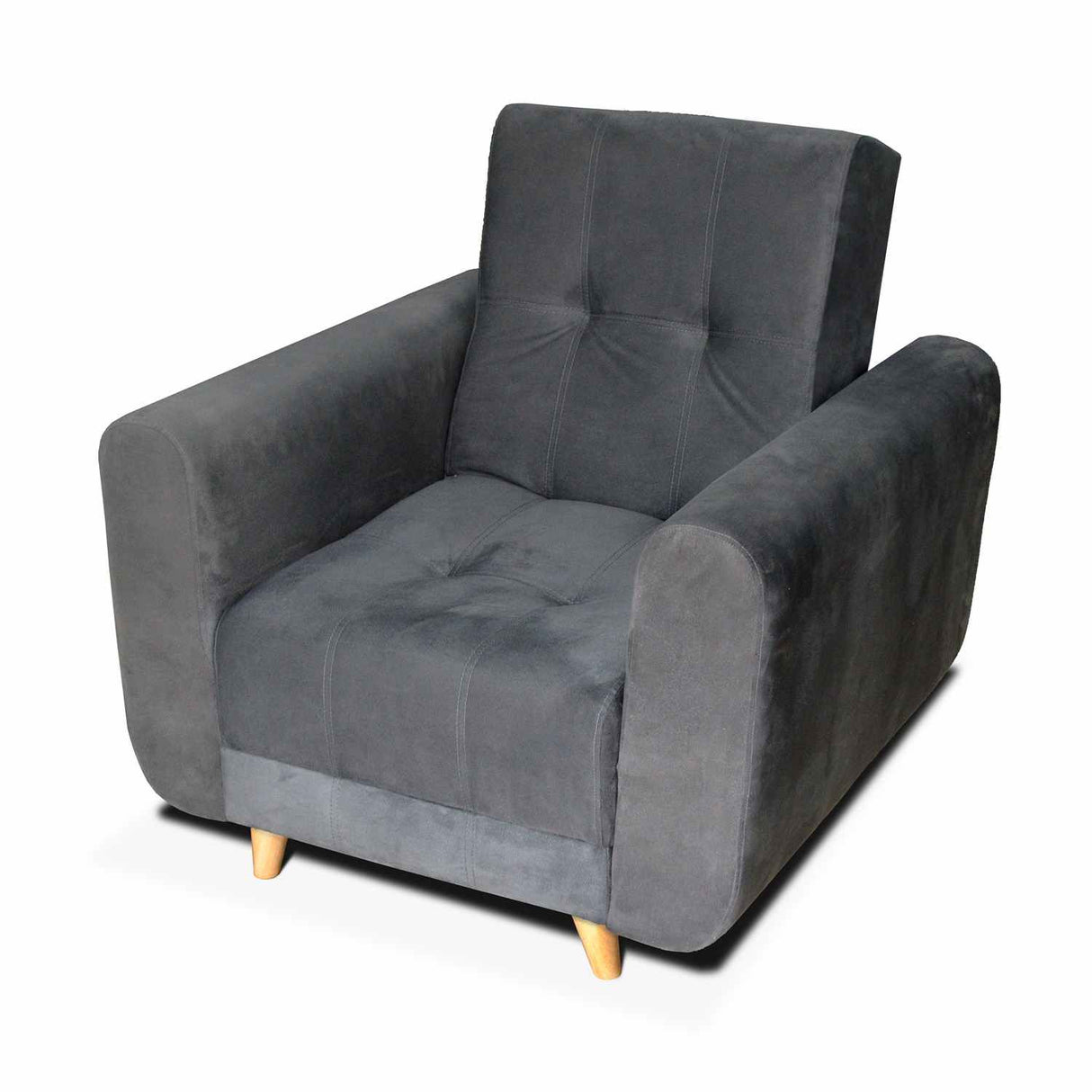 Silla Poltrona Archer Gris 85x90cm De Un Puesto Reclinable con Apoya Brazos