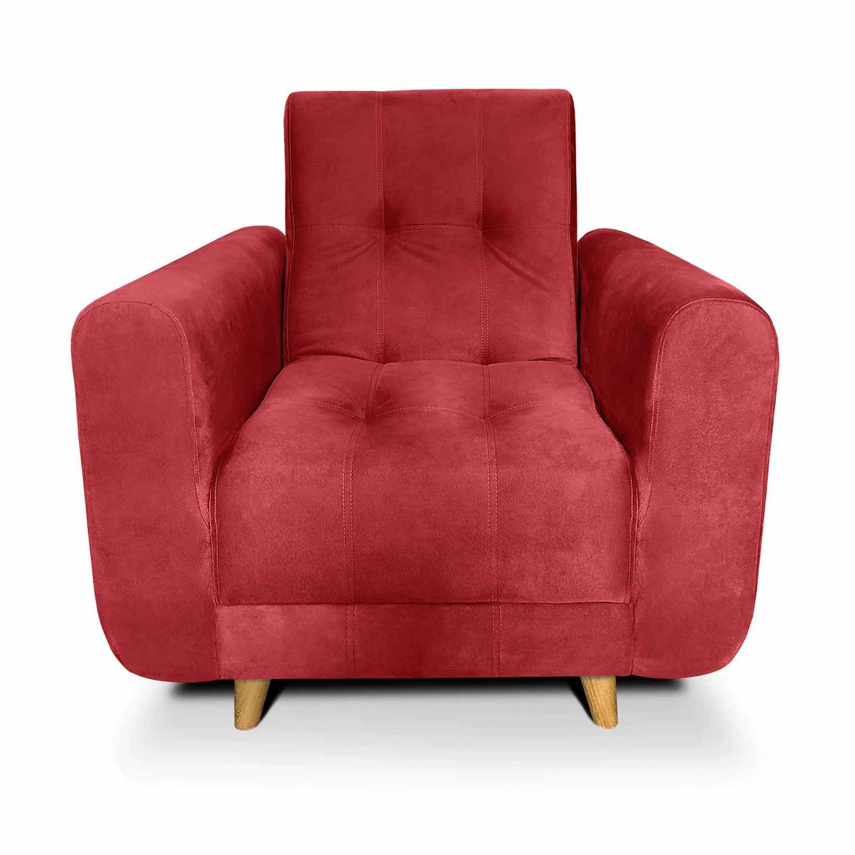 Silla Poltrona Archer Rojo 85x90cm De Un Puesto Reclinable con Apoya Brazos
