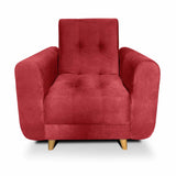 Silla Poltrona Archer Rojo 85x90cm De Un Puesto Reclinable con Apoya Brazos