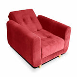 Silla Poltrona Archer Rojo 85x90cm De Un Puesto Reclinable con Apoya Brazos