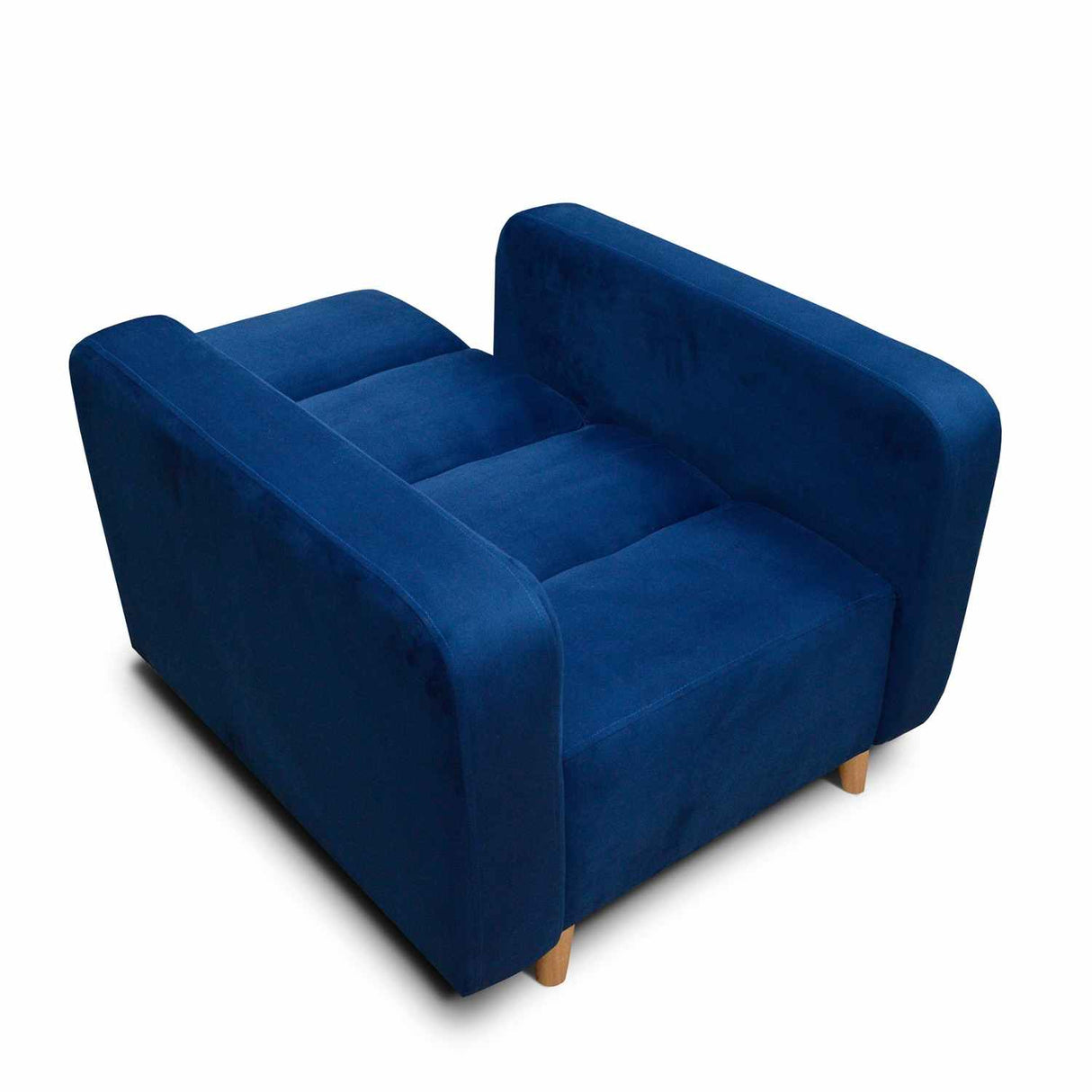 Silla Poltrona Úngaro Azul 85x90cm De Un Puesto Reclinable con Apoya Brazos