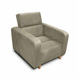 Silla Poltrona Úngaro Camel 85x90cm De Un Puesto Reclinable con Apoya Brazos