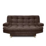 Sofá Cama Carvallo Cafe 185x100cm De 3 Puestos Reclinable con Apoya Brazos