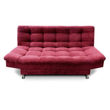 Sofá Cama Esquinero Carvallo Vinotinto 185x100cm De 3 Puestos Reclinable con Apoya Brazos