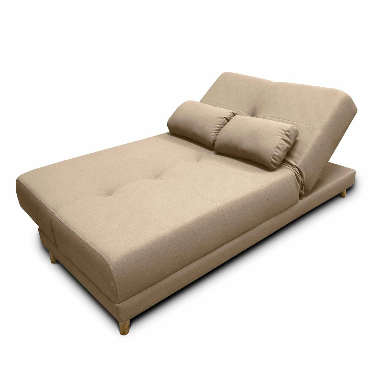 Sofá Cama Mariscal Camel 180x81cm De 3 Puestos Reclinable con Apoya Brazos