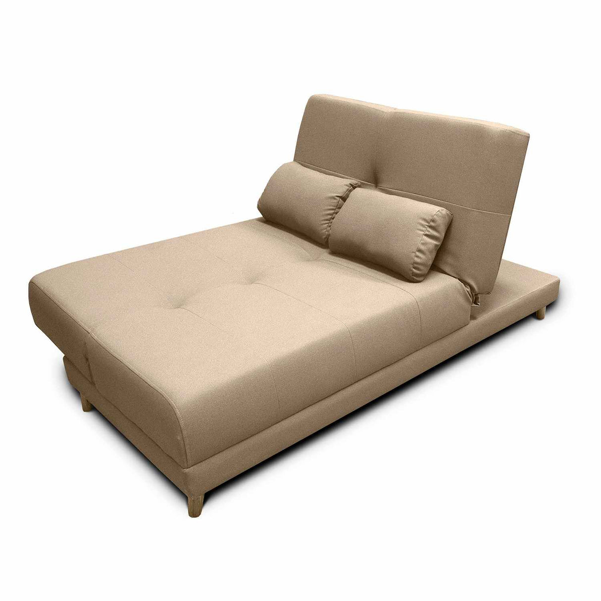 Sofá Cama Mariscal Camel 180x81cm De 3 Puestos Reclinable con Apoya Brazos