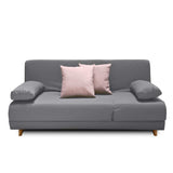 Sofá Cama Mariscal Gris 180x81cm De 3 Puestos Reclinable con Apoya Brazos