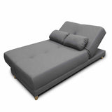 Sofá Cama Mariscal Gris 180x81cm De 3 Puestos Reclinable con Apoya Brazos