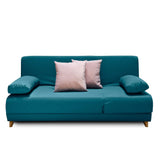 Sofá Cama Mariscal Turquesa 180x81cm De 3 Puestos Reclinable con Apoya Brazos