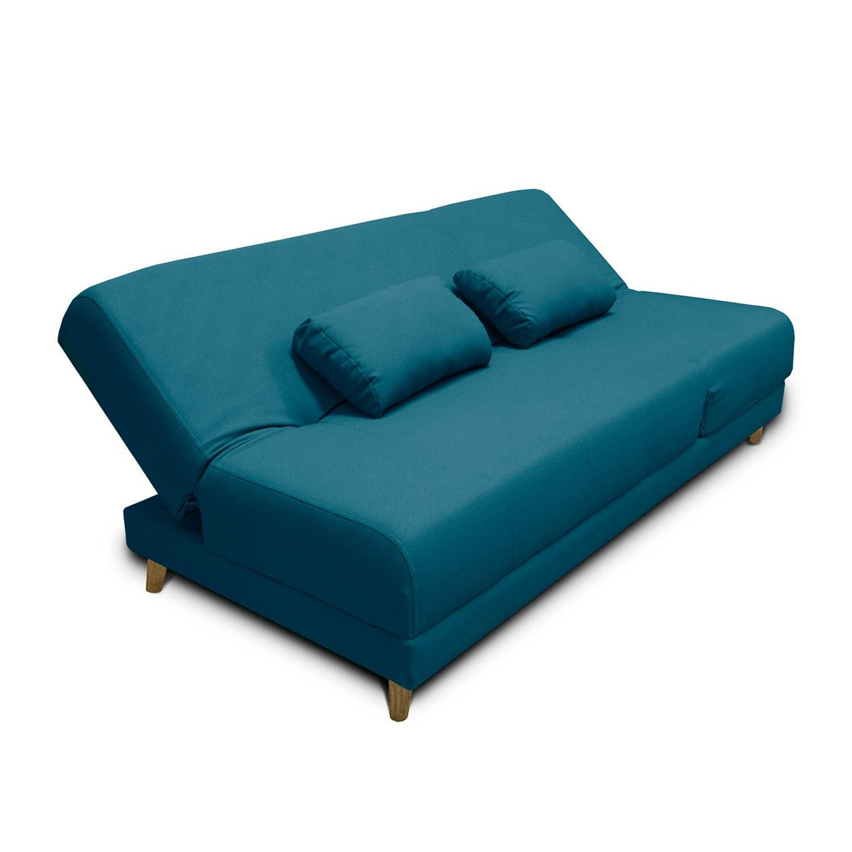Sofá Cama Mariscal Turquesa 180x81cm De 3 Puestos Reclinable con Apoya Brazos