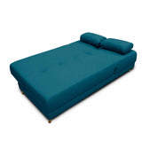 Sofá Cama Mariscal Turquesa 180x81cm De 3 Puestos Reclinable con Apoya Brazos