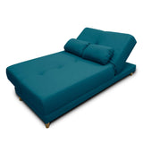 Sofá Cama Mariscal Turquesa 180x81cm De 3 Puestos Reclinable con Apoya Brazos