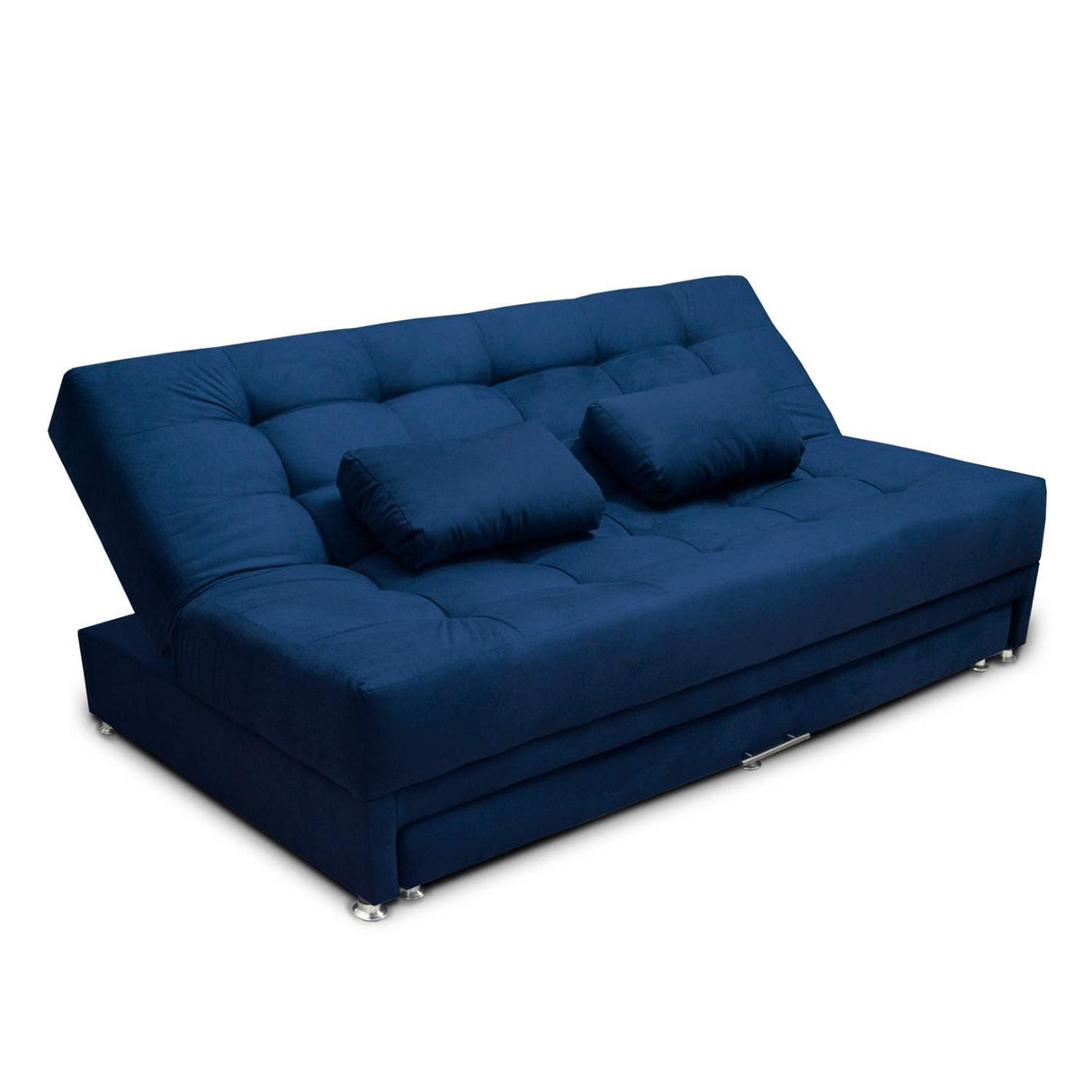 Sofá Cama Matter Azul 190x95cm De 3 Puestos Reclinable con Apoya Brazos