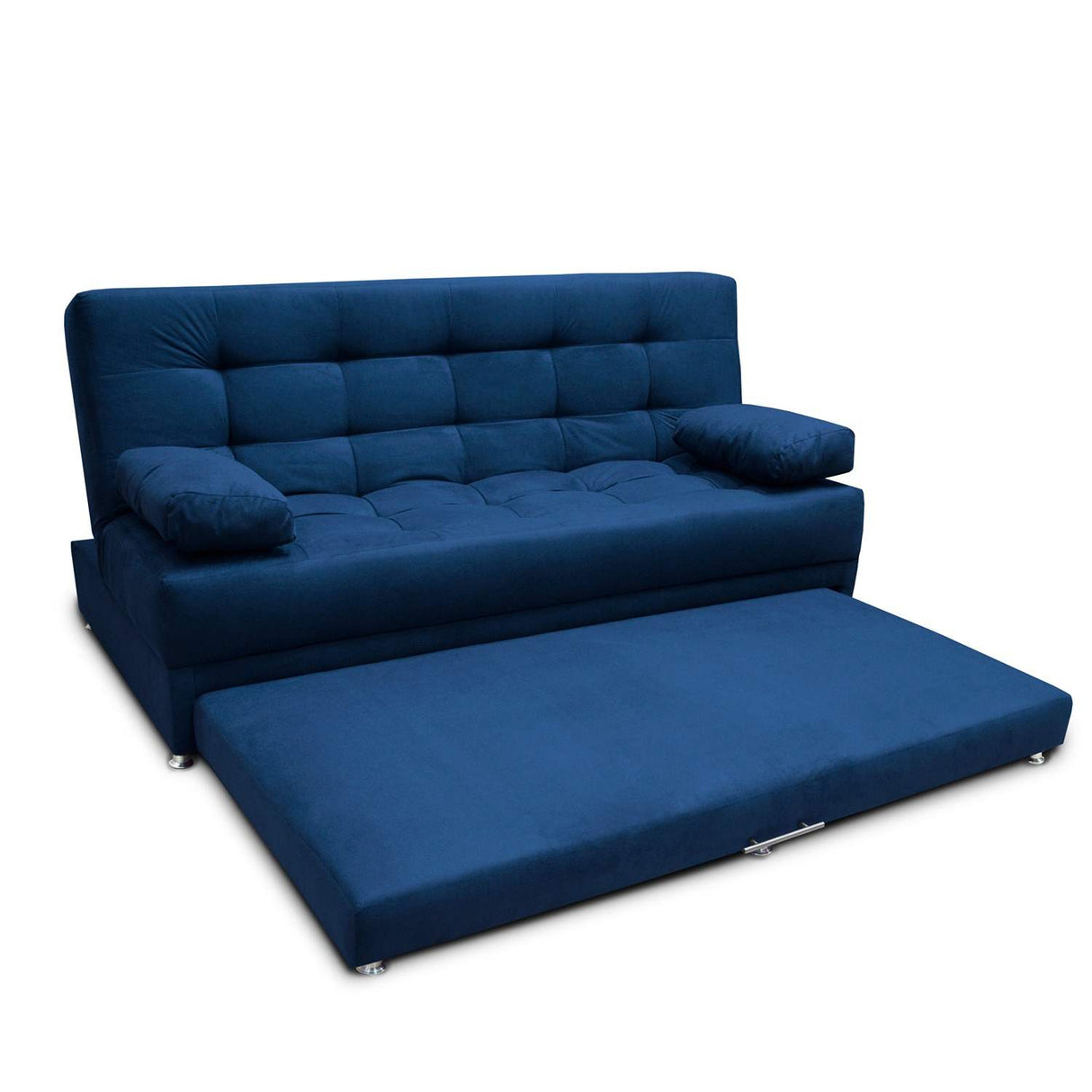 Sofá Cama Matter Azul 190x95cm De 3 Puestos Reclinable con Apoya Brazos