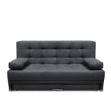 Sofá Cama Matter Gris 190x95cm De 3 Puestos Reclinable con Apoya Brazos