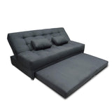 Sofá Cama Matter Gris 190x95cm De 3 Puestos Reclinable con Apoya Brazos