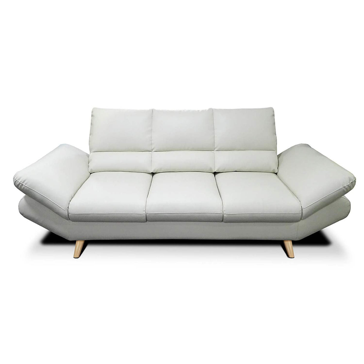 Sofá Galante Blanco Hueso 210x90cm De 3 Puestos sin Apoya Brazos