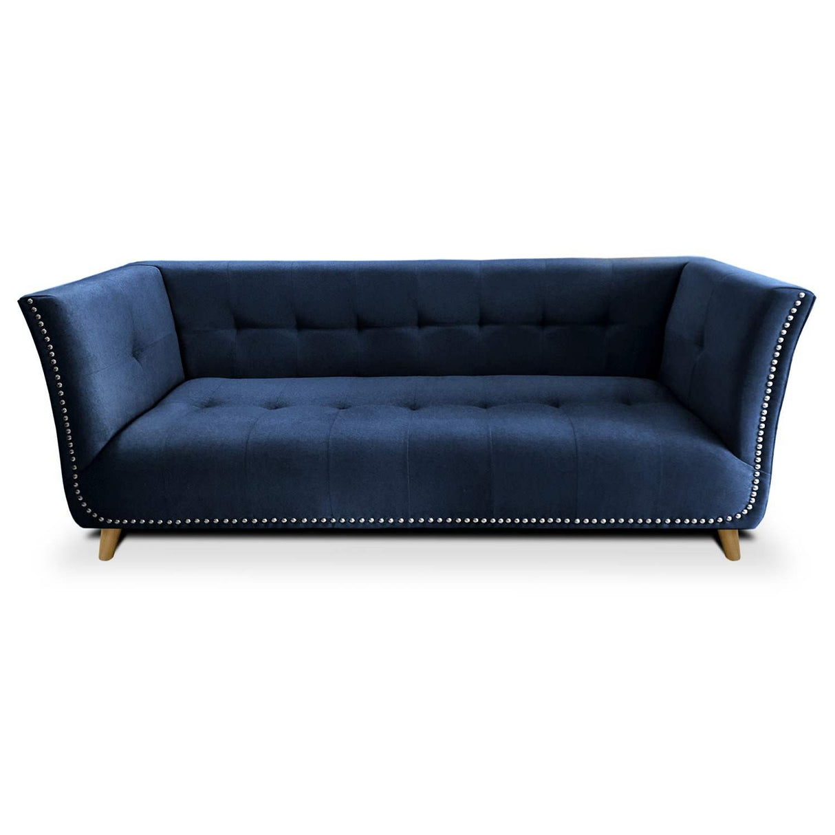 Sofá Magallanes Azul 200x70cm De 3 Puestos con Apoya Brazos