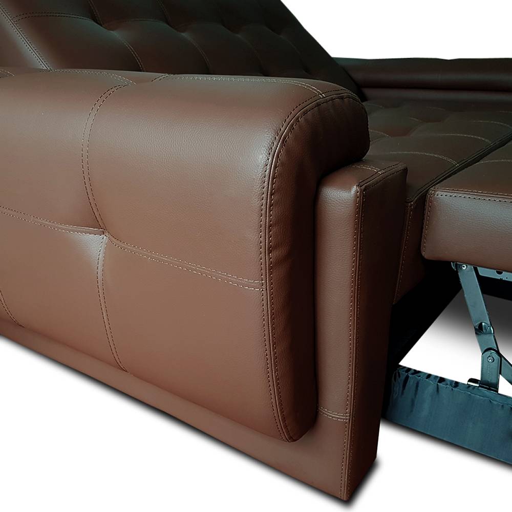 Sofá Cama Vignelli Cafe 185x85cm De 3 Puestos Reclinable con Apoya Brazos