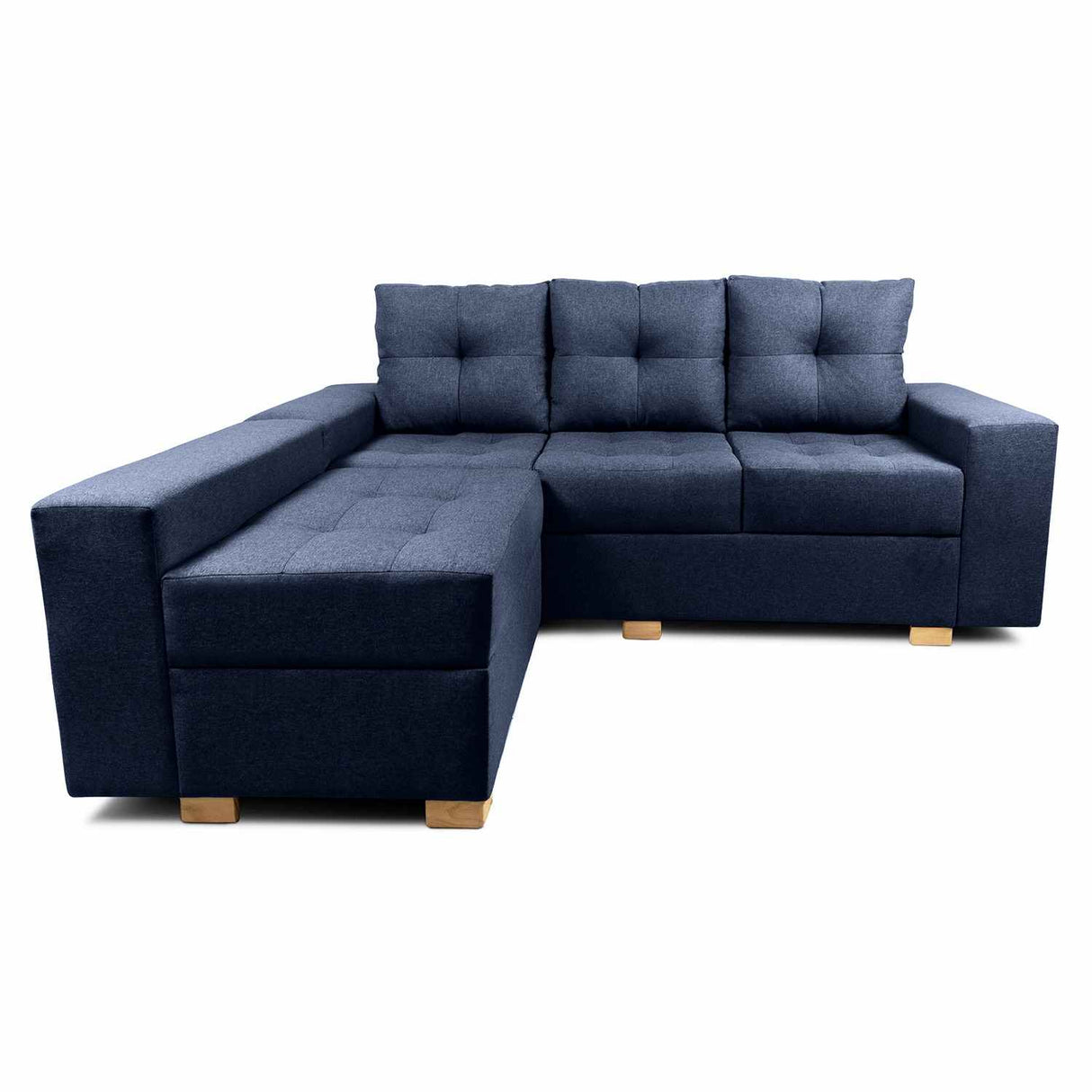 Sofá en L Burano Azul 200x92cm De 4 Puestos con Apoya Brazos y Modular