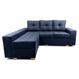 Sofá en L Burano Azul 200x92cm De 4 Puestos con Apoya Brazos y Modular