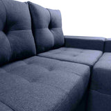 Sofá en L Burano Azul 200x92cm De 4 Puestos con Apoya Brazos y Modular