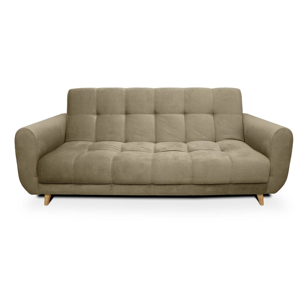 Sofá Cama Archer Camel 210x90cm De 3 Puestos Reclinable con Apoya Brazos