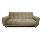 Sofá Cama Archer Camel 210x90cm De 3 Puestos Reclinable con Apoya Brazos