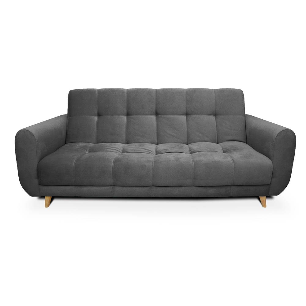 Sofá Cama Archer Gris 210x95cm De 3 Puestos Reclinable con Apoya Brazos